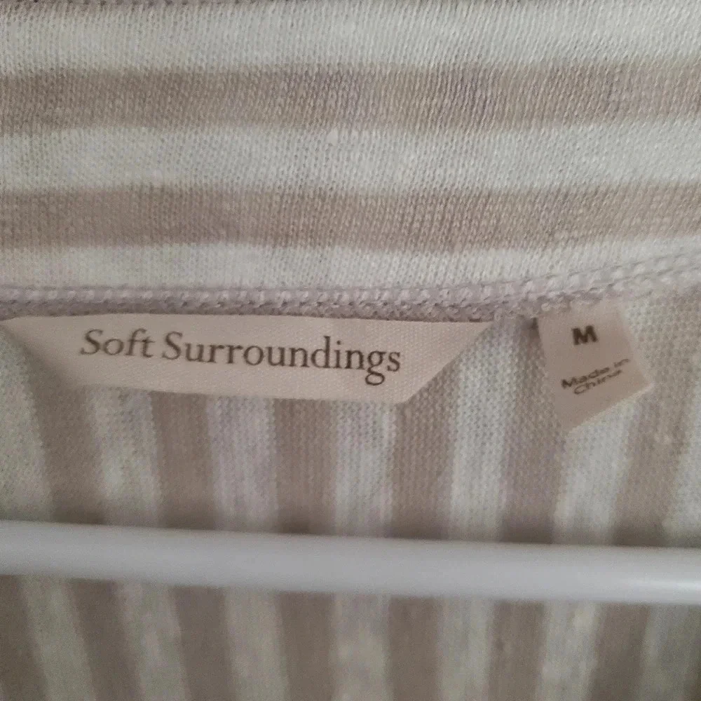 SOFT SURROUNDINGS STRIPED CARDIGAN, SIZE MEDIUM - Picture 6 of 6